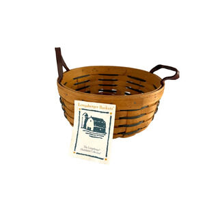 1996 Longaberger Heartland Darning Basket 10"RD x 4"H